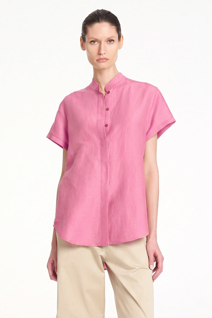 Mela Purdie Soft Stand Shirt in Peony F628 8629 - Pre-Order November Delivery