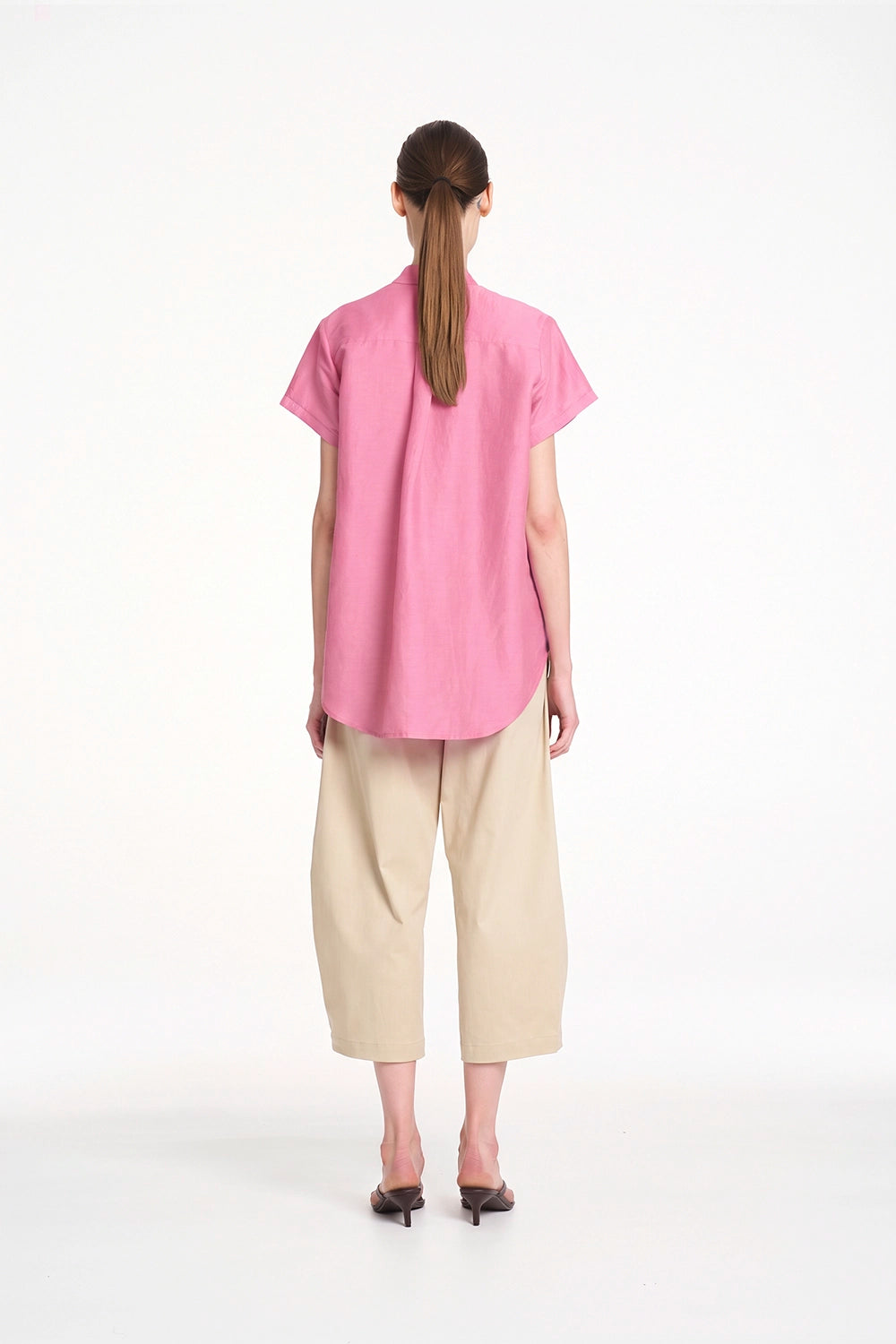 Mela Purdie Soft Stand Shirt in Peony F628 8629 - Pre-Order November Delivery