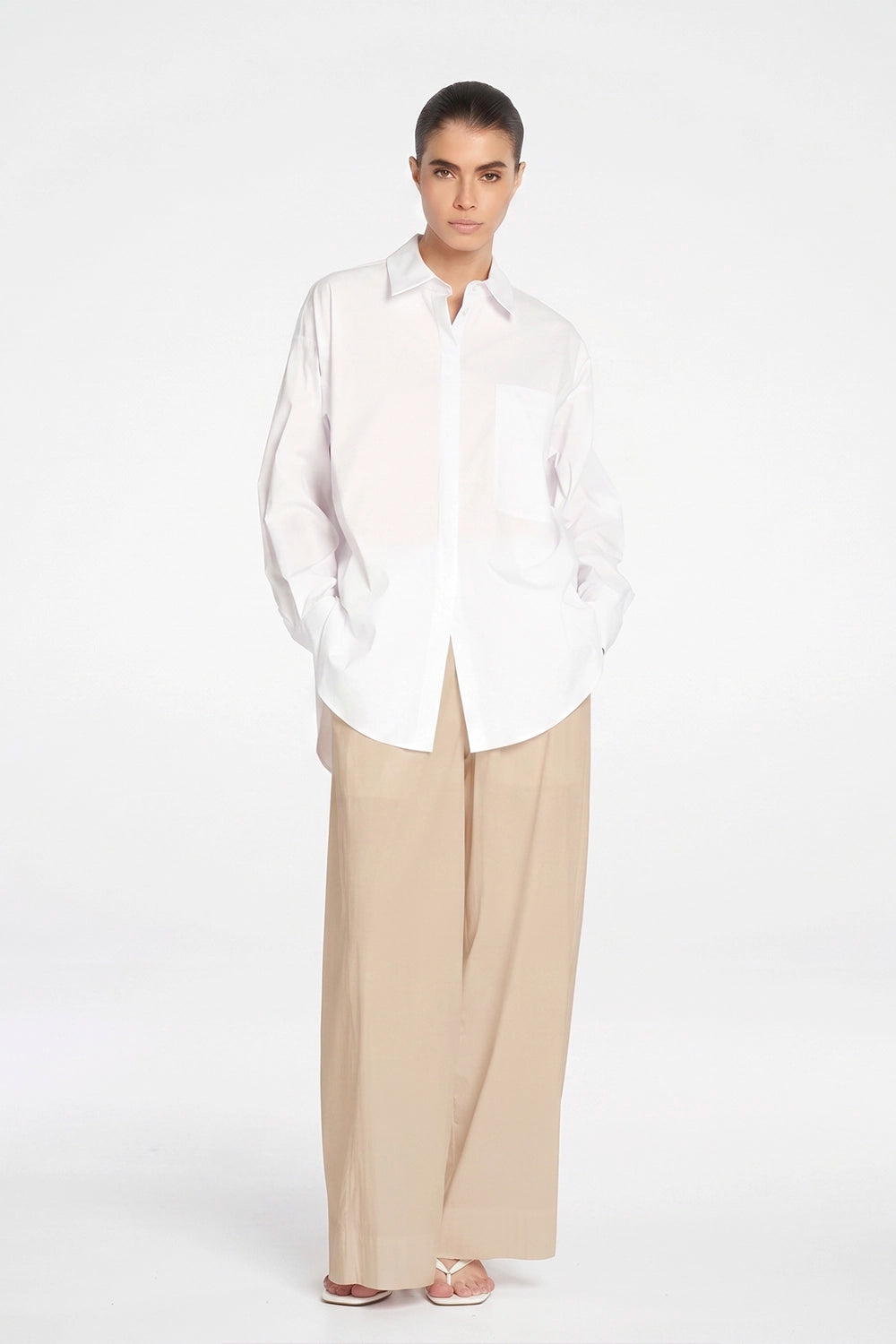 Mela Purdie Wide Cross Pant in Hay F65 1944 - Pre-Order September Delivery