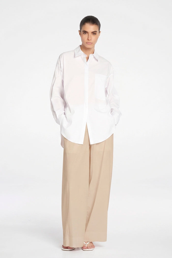Mela Purdie Wide Cross Pant in Hay F65 1944 - Pre-Order September Delivery