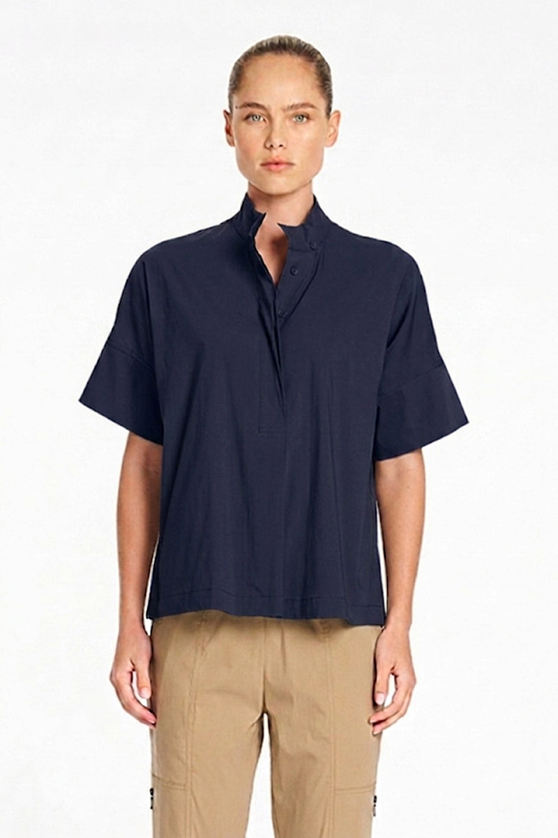 Mela Purdie Tab Shell in French Navy F65 80089 - Pre-Order August Delivery
