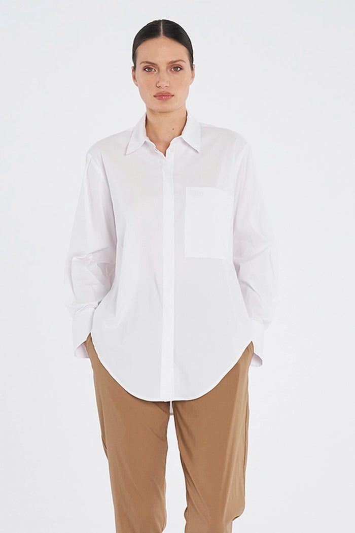 Mela Purdie Saville Shirt in White F65 8920 - Pre-Order February Delivery