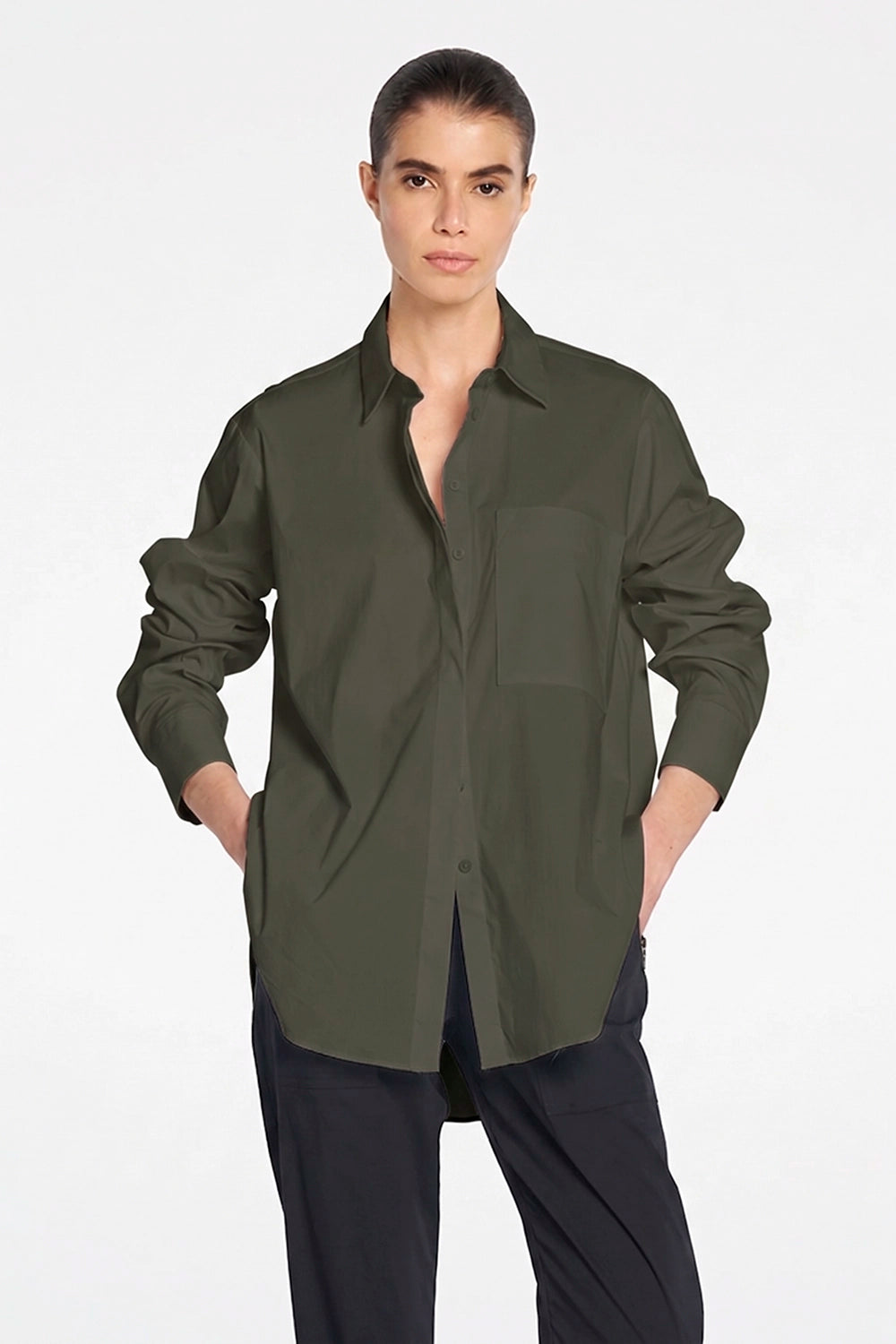Mela Purdie Saville Shirt in Bark F65 8920 - Pre-Order September Delivery