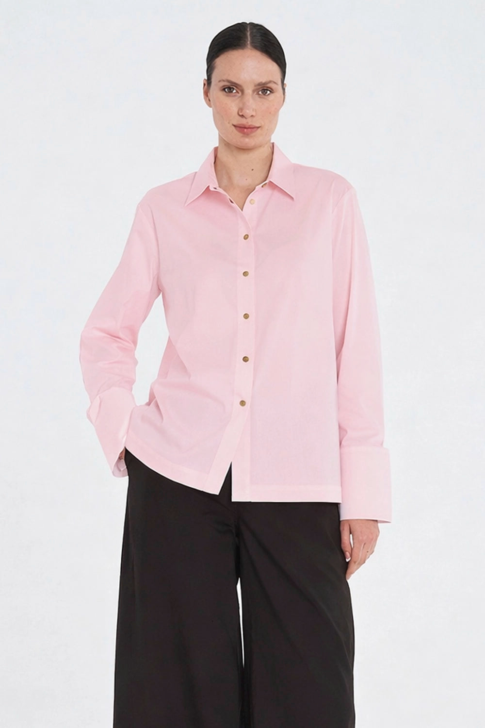 Mela Purdie Stud Shirt in Rosebud F65 8929 - Pre-Order February Delivery
