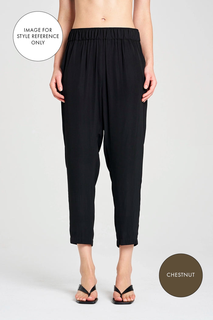 Mela Purdie Soft Capri In Chestnut F67 1615 - Pre-Order April Delivery