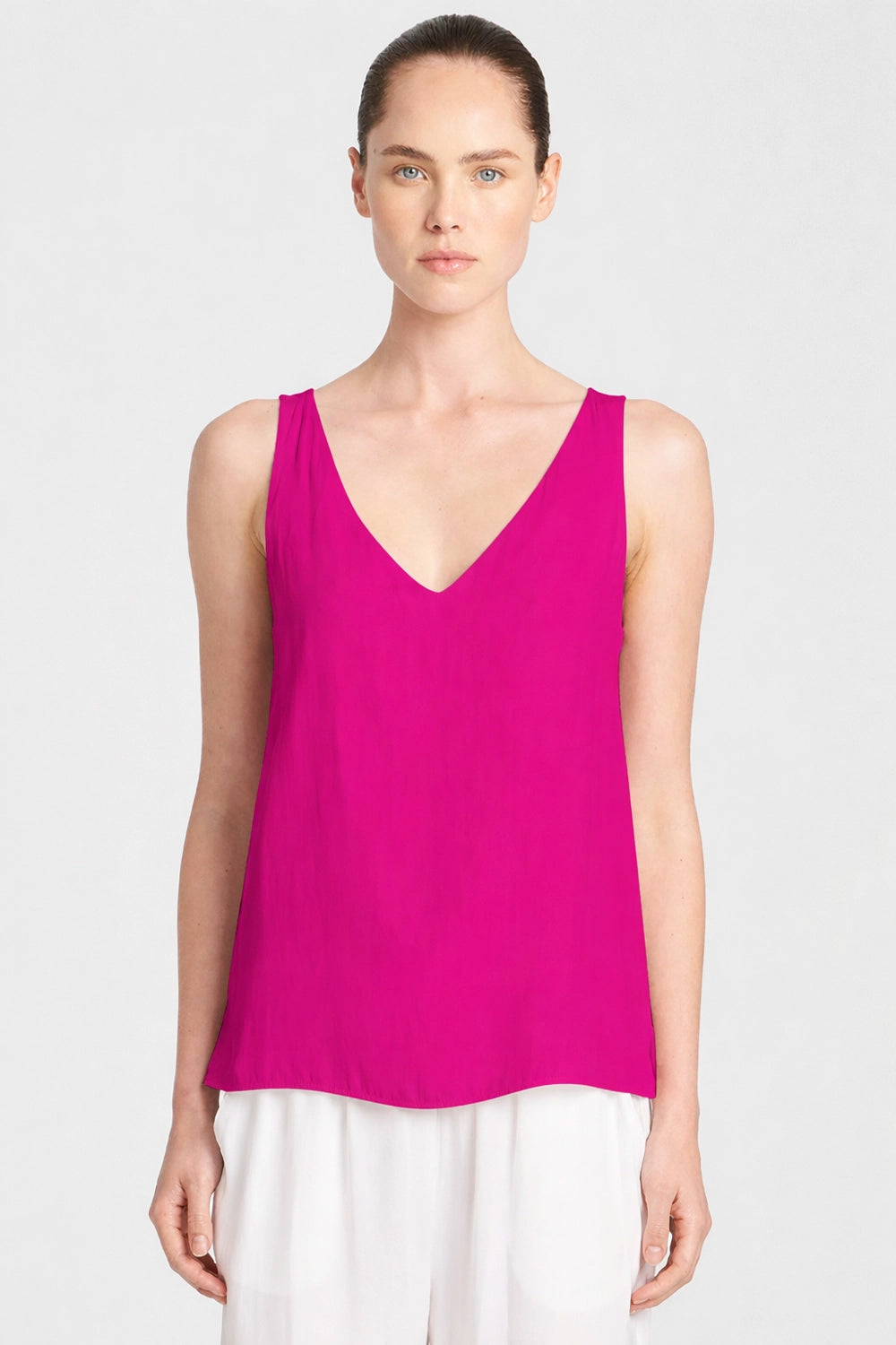 Mela Purdie Audrey Tank in Magenta F67 2703