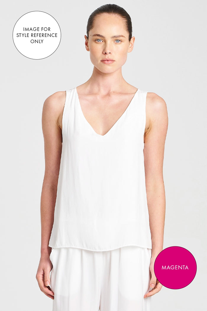 Mela Purdie Audrey Tank in Magenta F67 2703