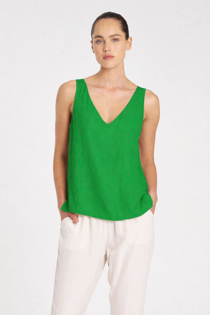 Mela Purdie Audrey Tank in Palm F67 2703