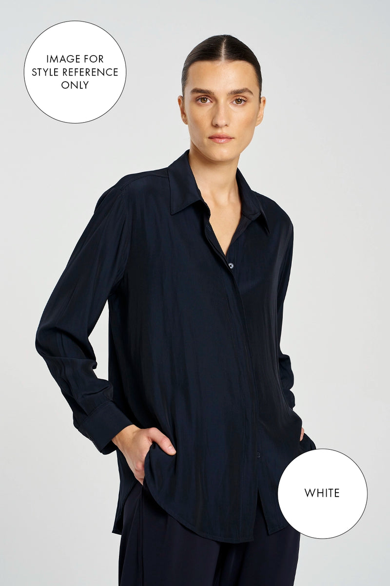 Mela Purdie Soft Shirt in White F67 2822