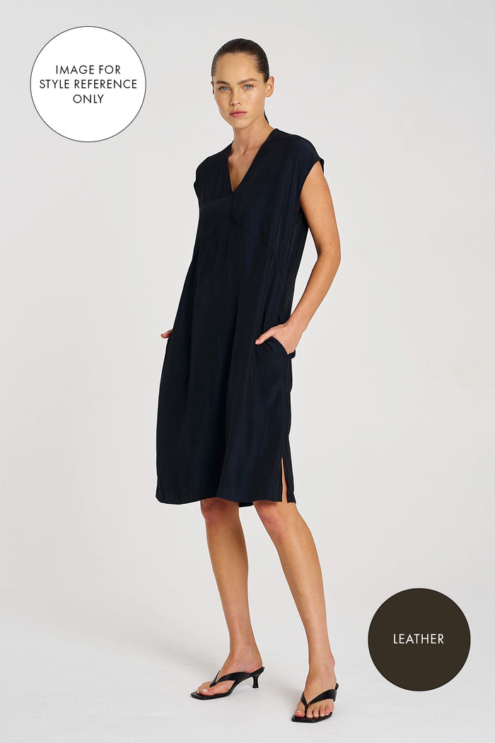 Mela Purdie Slice Dress in Leather F67 3033