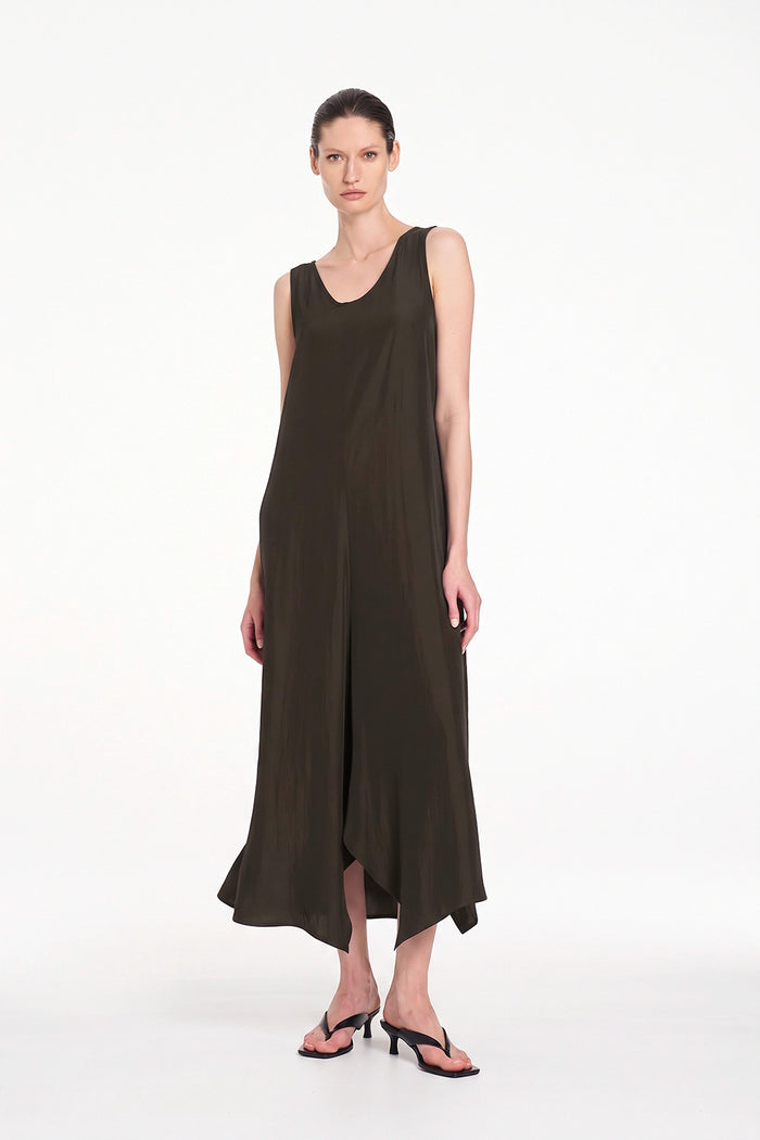 Mela Purdie Soire Dress in Bark F67 3073 - Pre-Order November Delivery