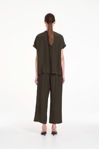 Mela Purdie Flounce Lariat Shell in Bark F67 80116 - Pre-Order November Delivery