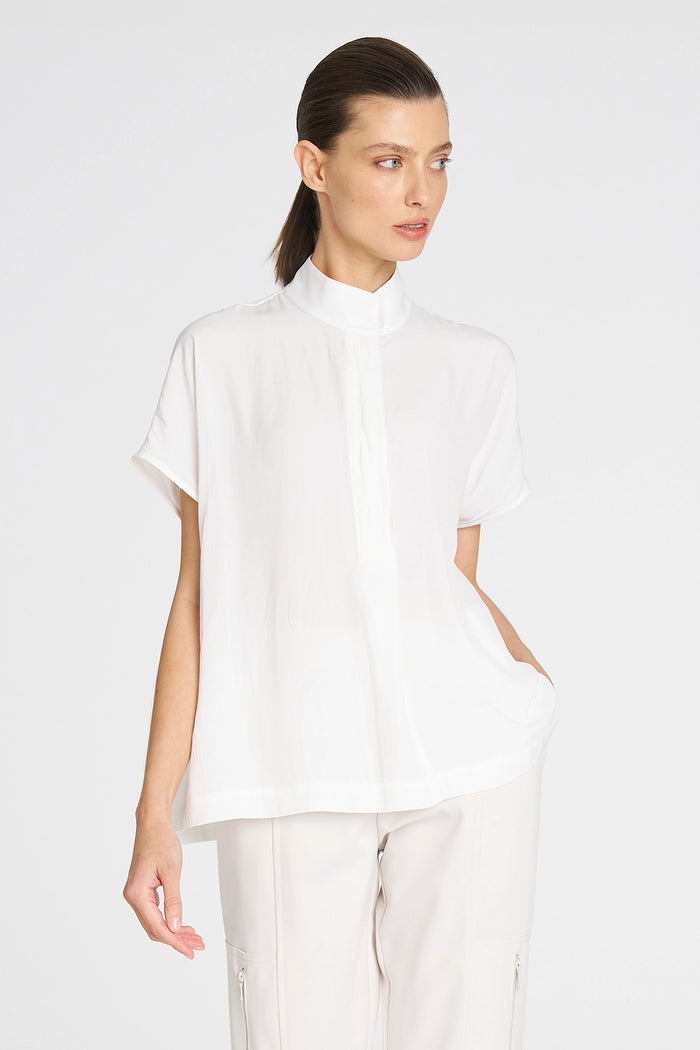 Mela Purdie Funnel Shell In White F67 8037 - Pre-Order March Delivery