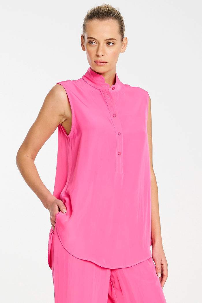 Mela Purdie Tab Slide Tank In Hot Pink F67 8146