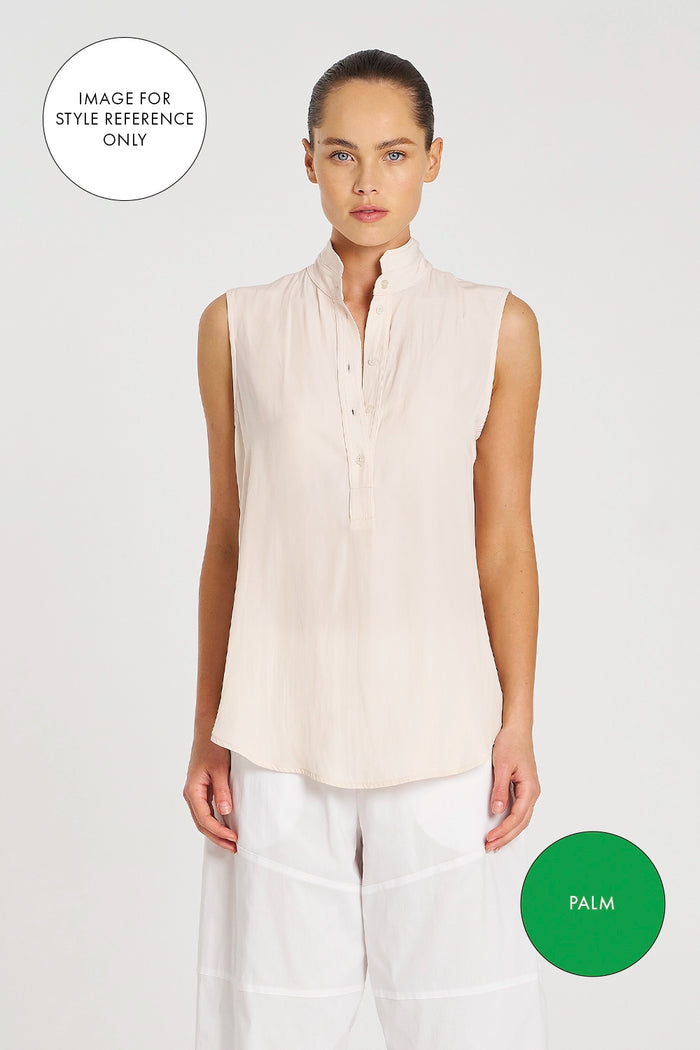 Mela Purdie Tab Slide Tank in Palm F67 8146 - Pre-Order September Delivery