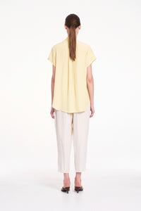 Mela Purdie Soft Stand Shirt in Lemon F67 8629 - Pre-Order November Delivery
