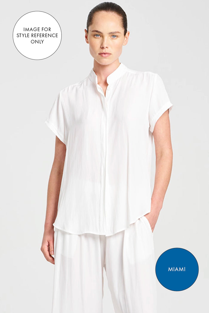 Mela Purdie Soft Stand Shirt in Miami F67 8629 - Pre-Order September Delivery
