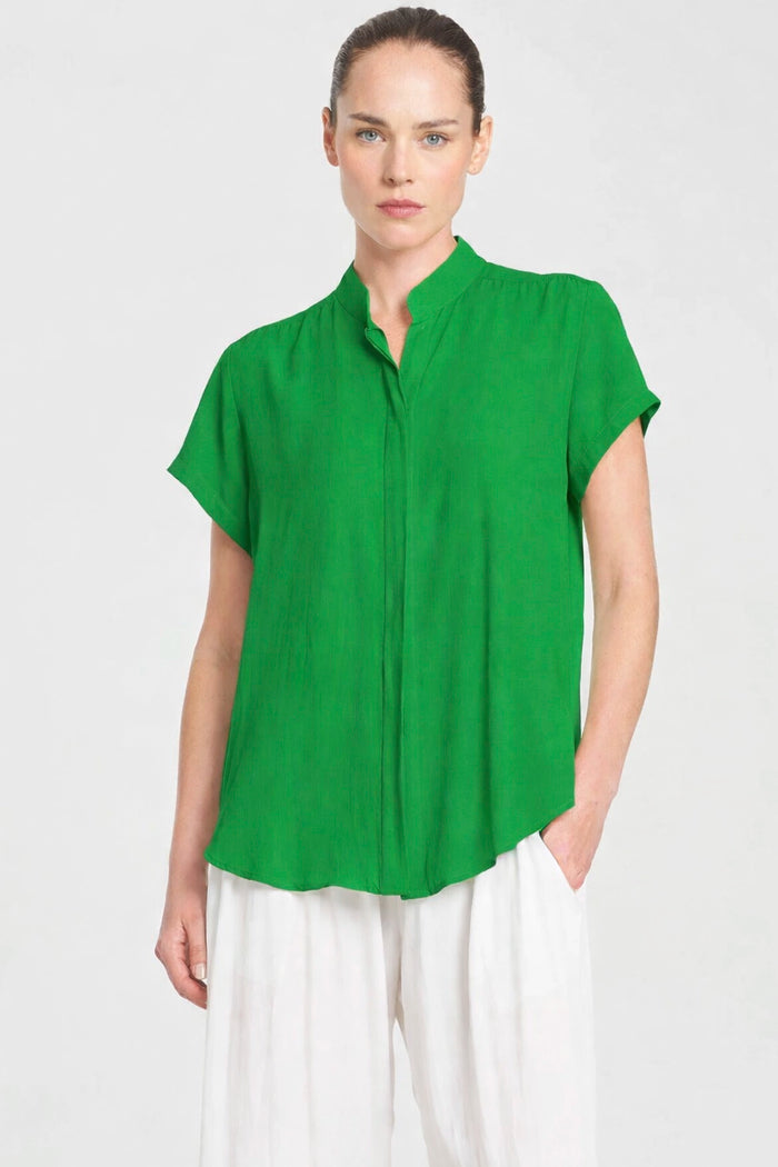 Mela Purdie Soft Stand Shirt in Palm F67 8629