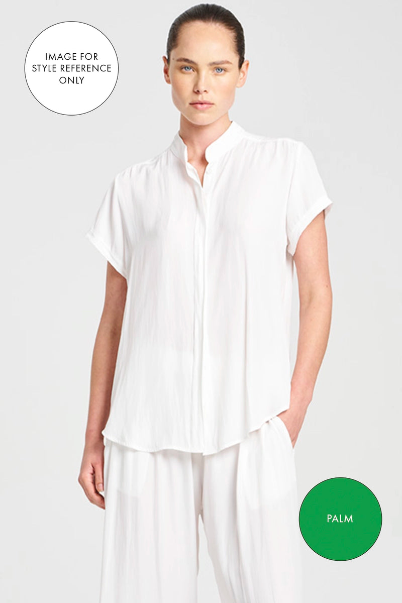 Mela Purdie Soft Stand Shirt in Palm F67 8629 - Pre-Order September Delivery