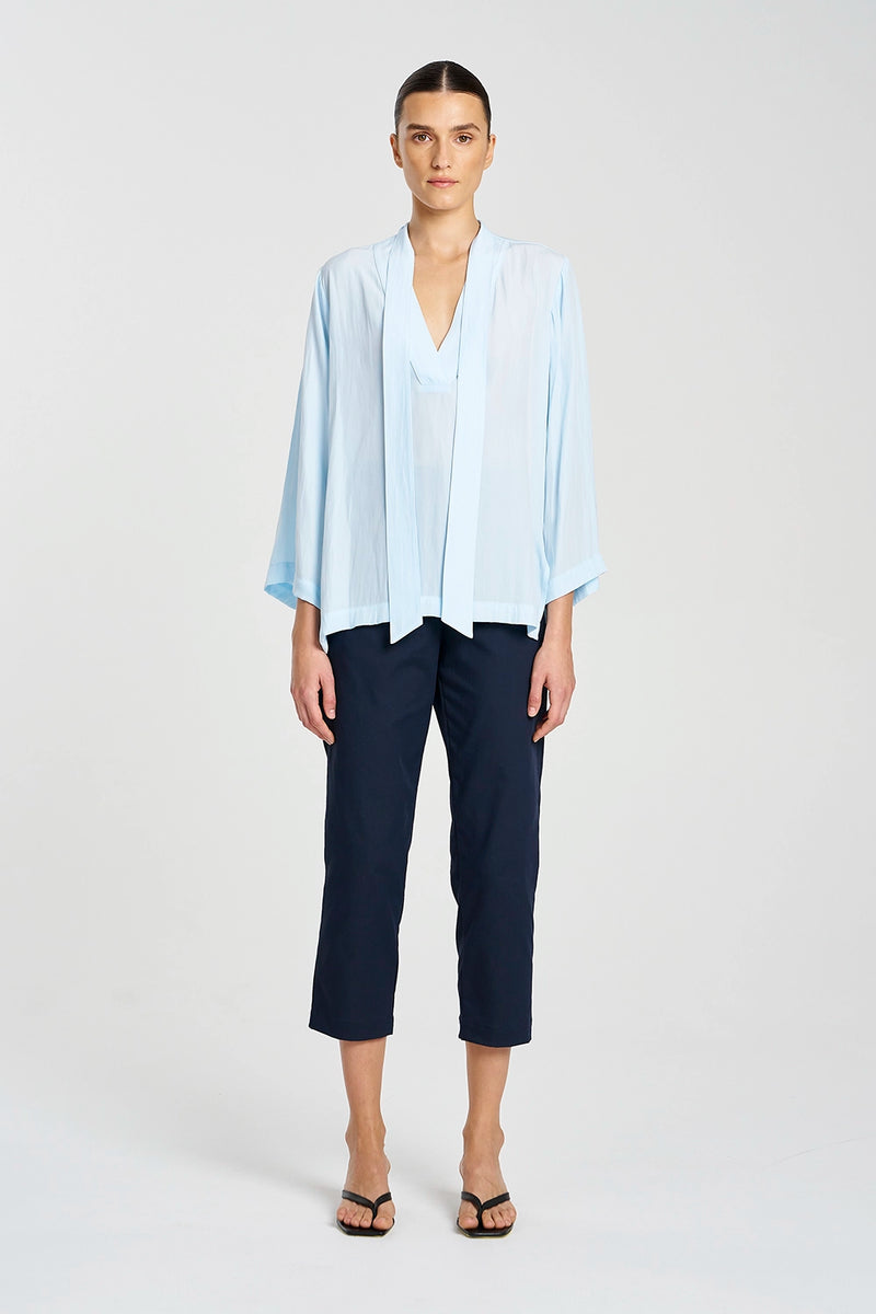 Mela Purdie Tapered Flat Pant in Indigo F416 1831