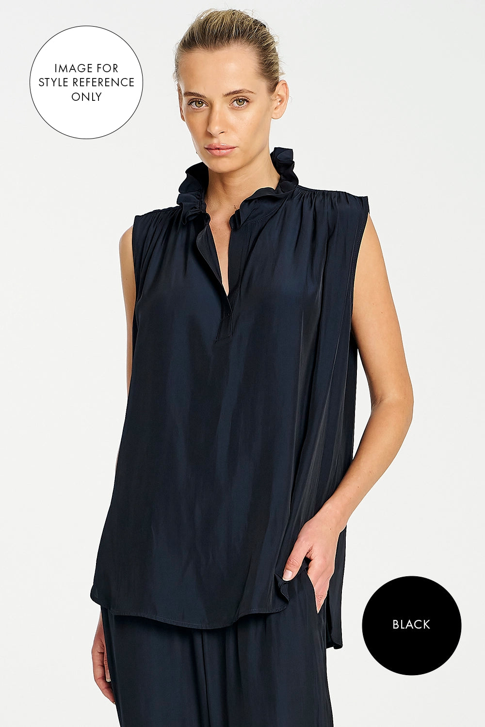 Mela Purdie Frill Neck Tank F67 8876 - Pre-Order November Delivery