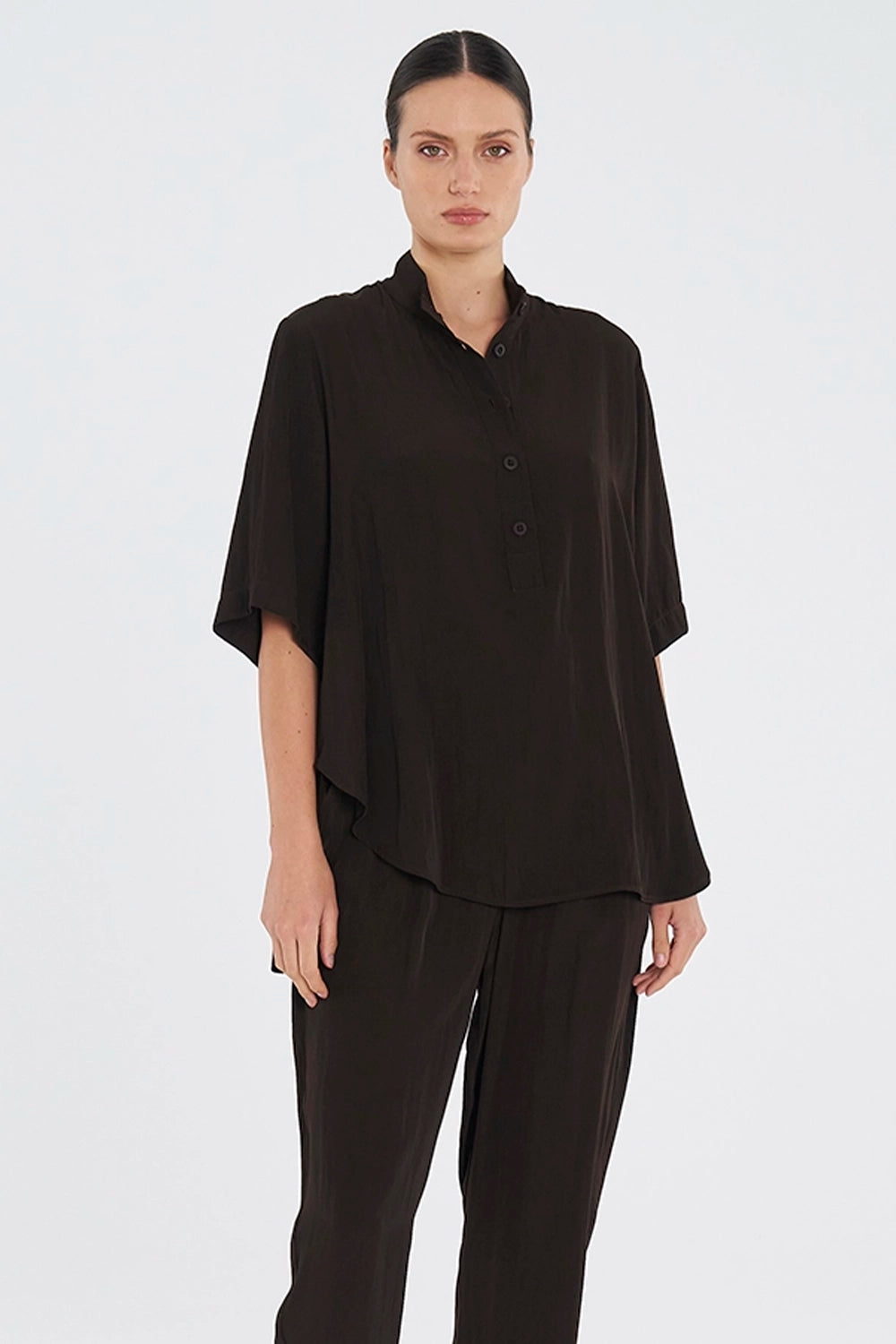 Mela Purdie Swish Tab Plaza in Fudge F67 8899 - Pre-Order February Delivery