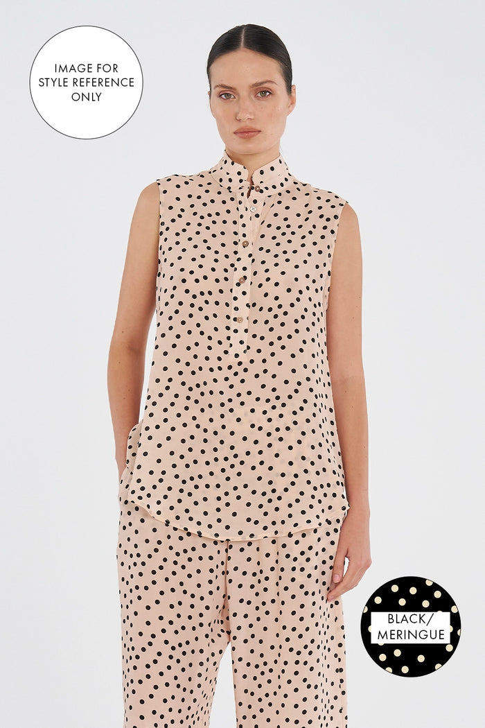 Mela Purdie Tab Slide Tank in Black/Meringue F856 8146 - Pre-Order December Delivery