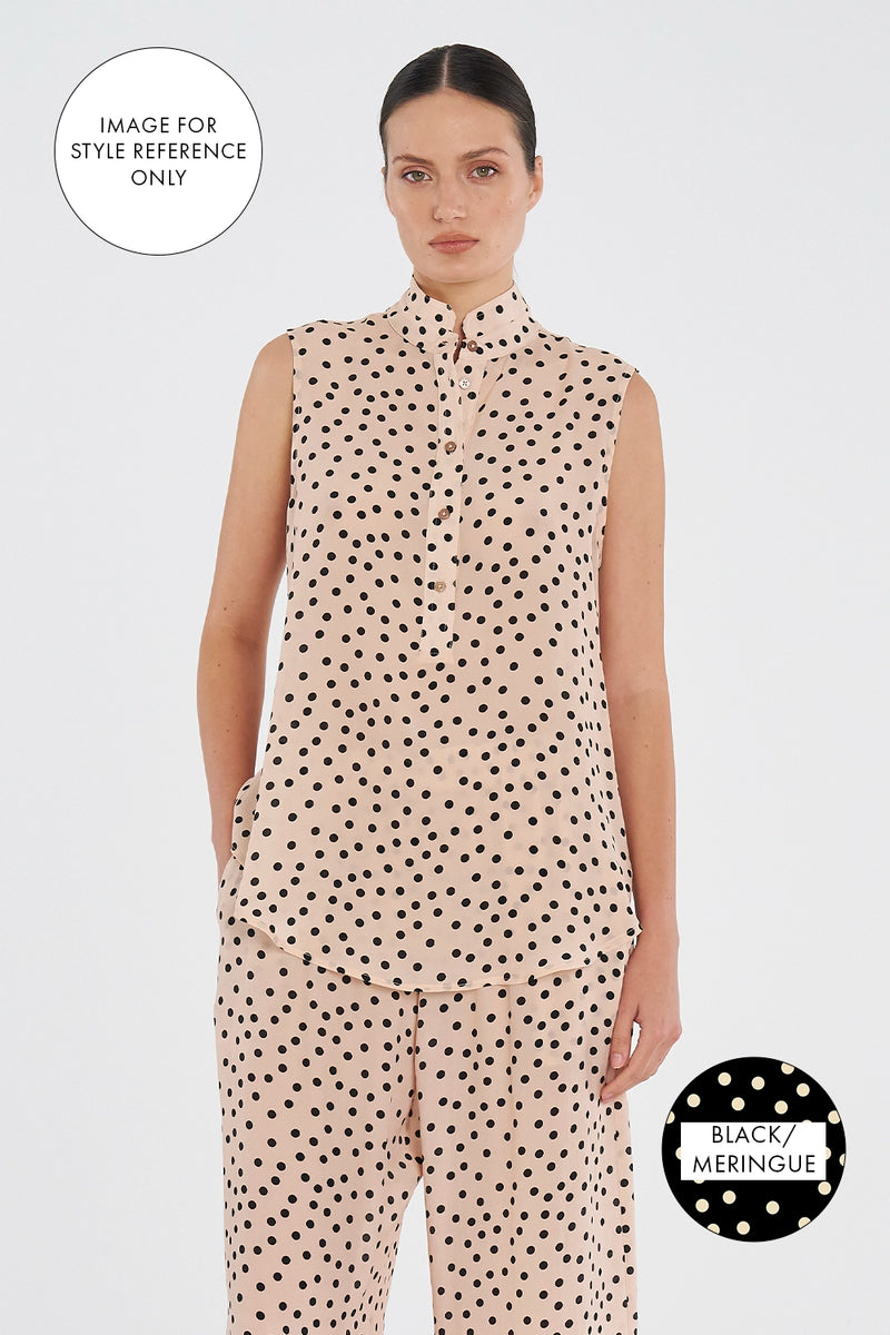 Mela Purdie Tab Slide Tank in Black/Meringue F856 8146 - Pre-Order December Delivery