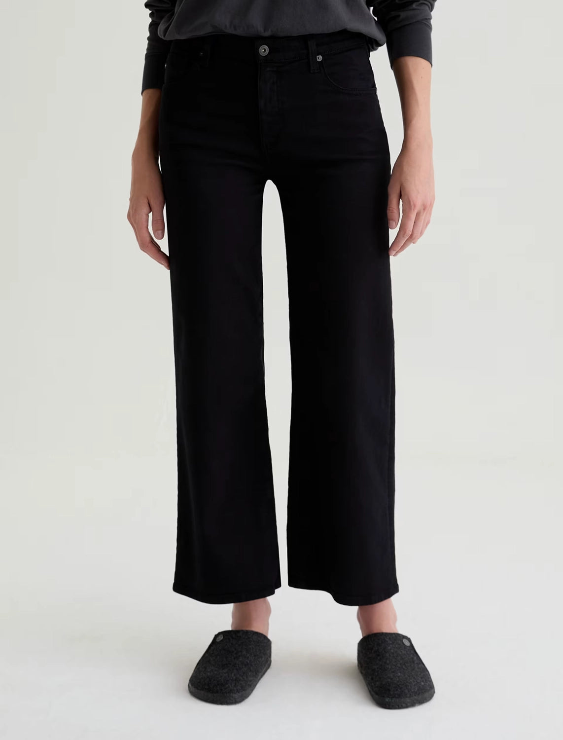 AG Saige Wide Leg Crop - Super Black FSW1D49SBA