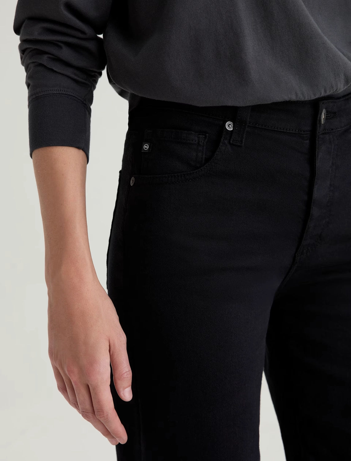 AG Saige Wide Leg Crop - Super Black FSW1D49SBA