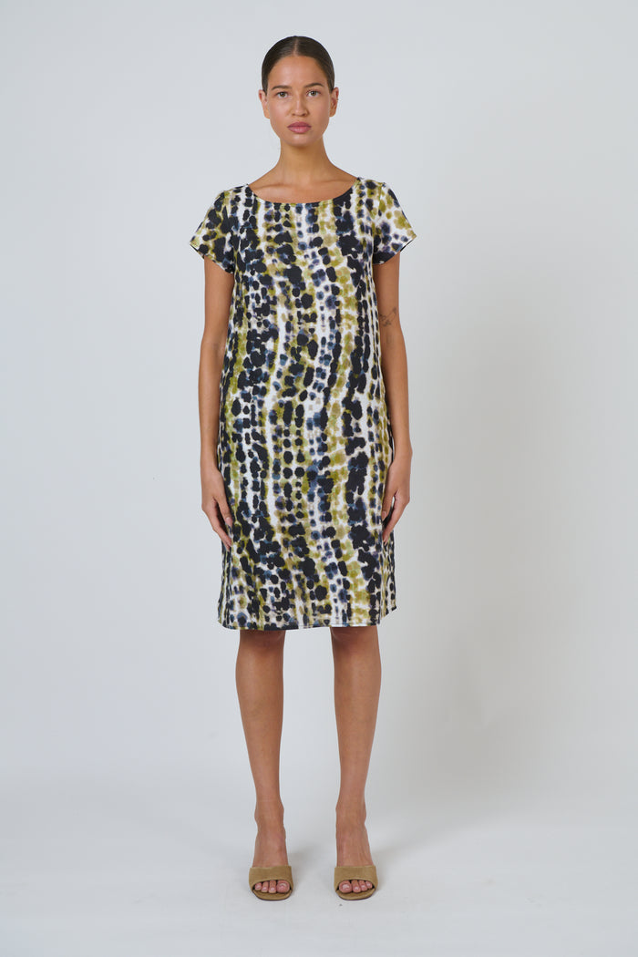 Naturals by O&J Linen Dress in Lichen GA237