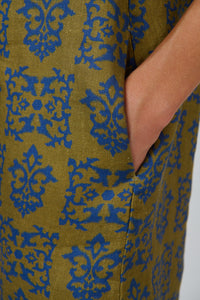 Naturals by O & J Linen Dress in Motif GA237