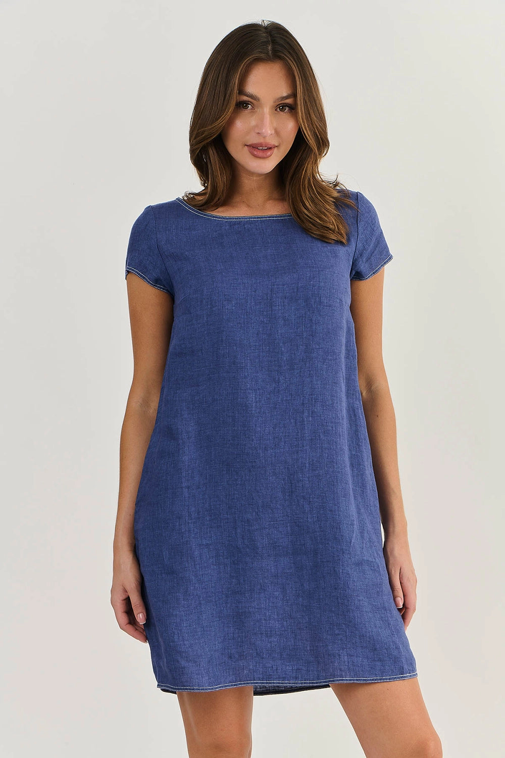 Naturals by O & J Linen Dress GA237 in Delta