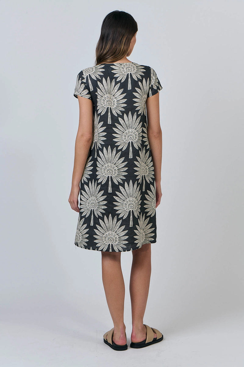 Naturals by O & J Linen Dress GA237 in Date Palm