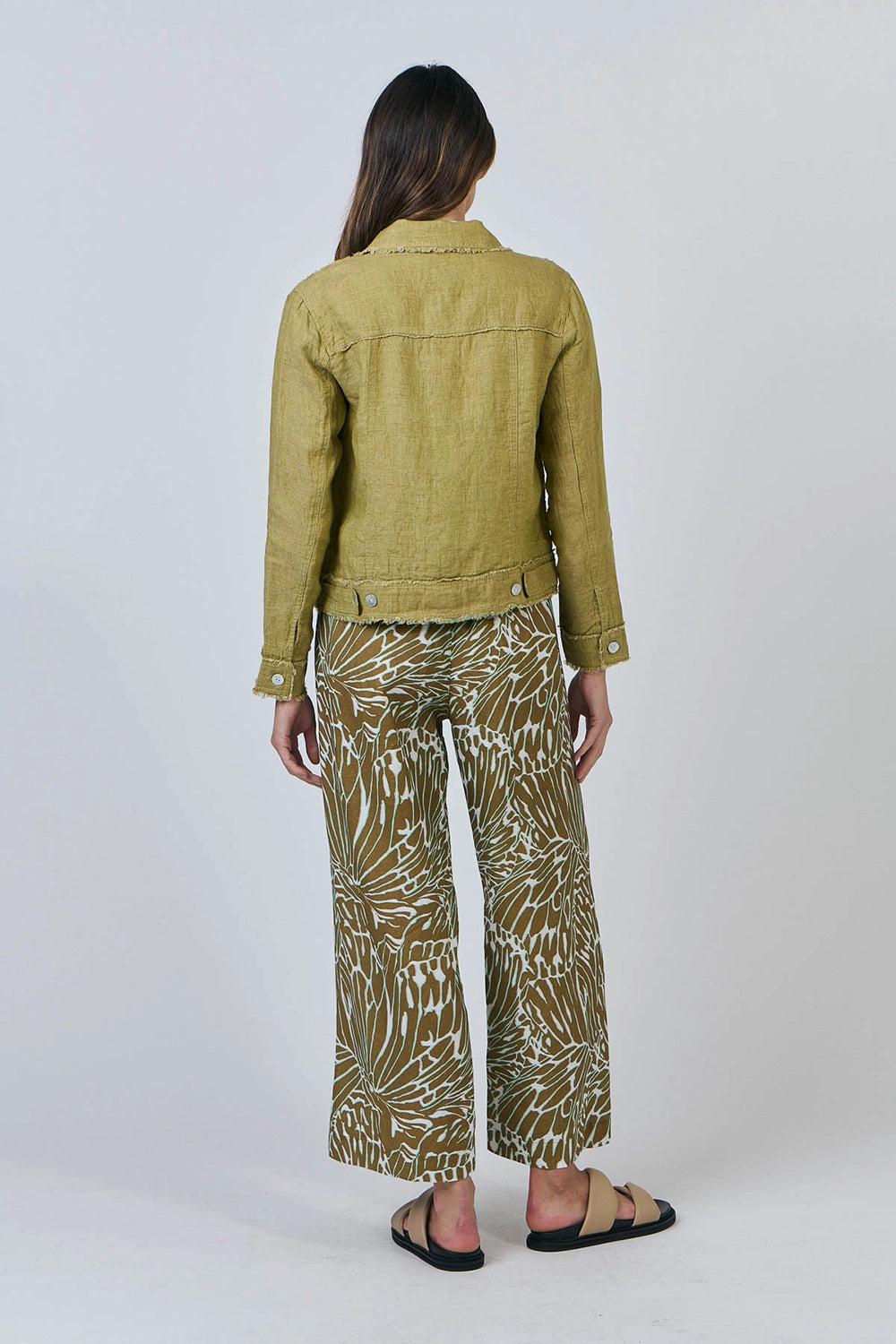 Naturals by O & J Linen Jacket in Bamboo GA30