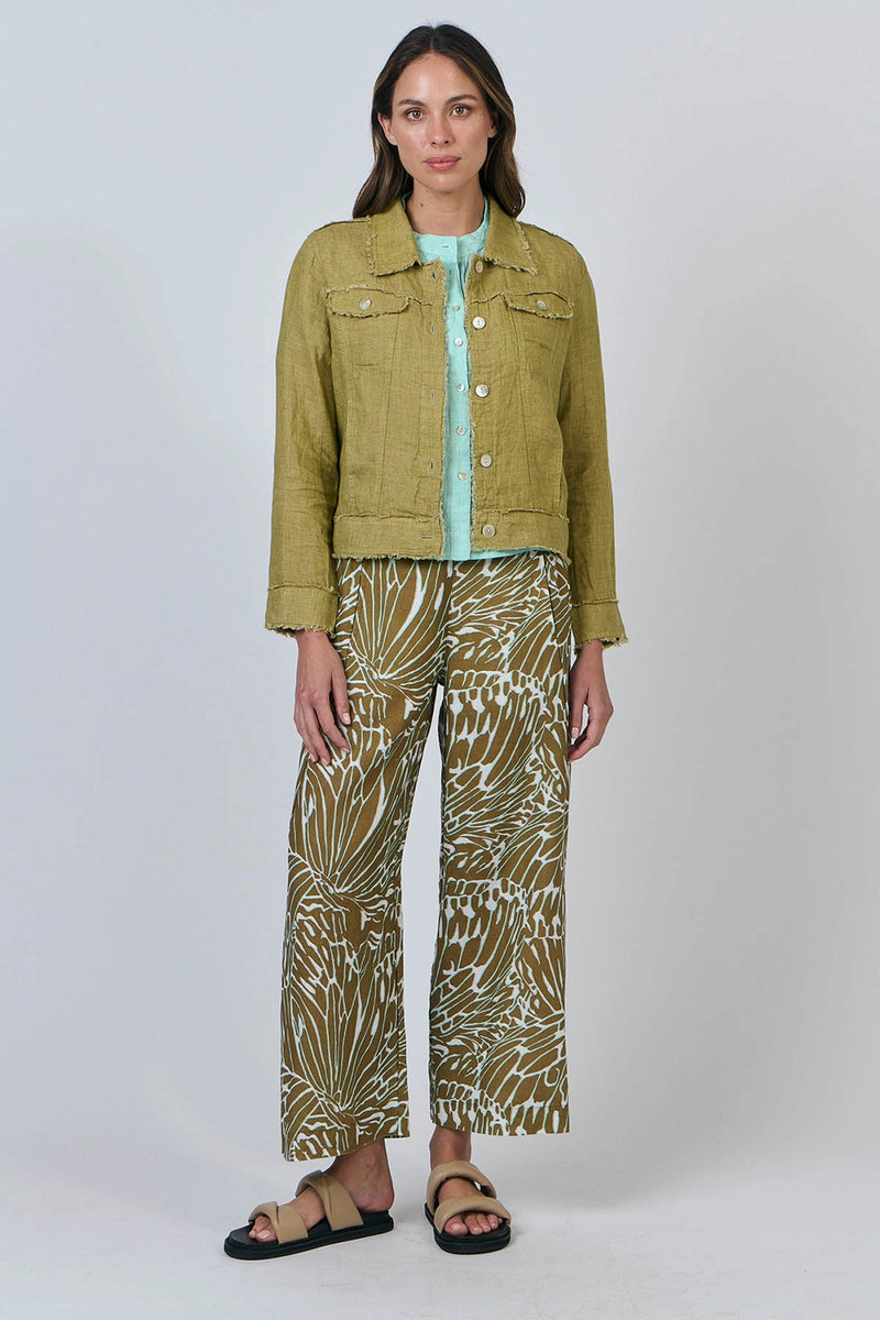 Naturals by O & J Linen Jacket in Bamboo GA30