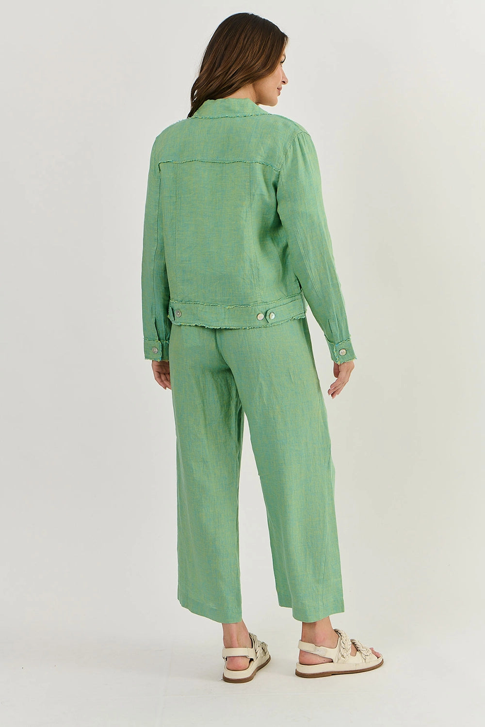 Naturals by O & J Linen Pants in Caterpillar GA398