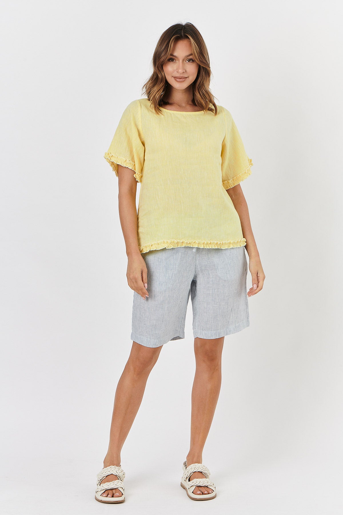 GA312 Linen Top in Zest GA312 Linen Top in Zest