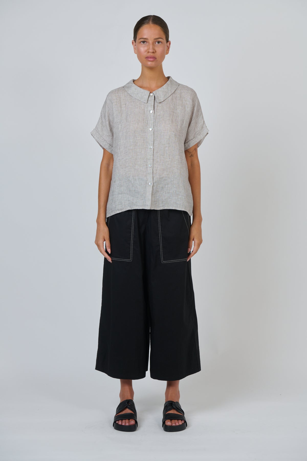 Naturals by O & J Linen Top in Chai GA314