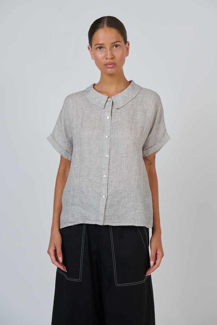 Naturals by O & J Linen Top in Chai GA314