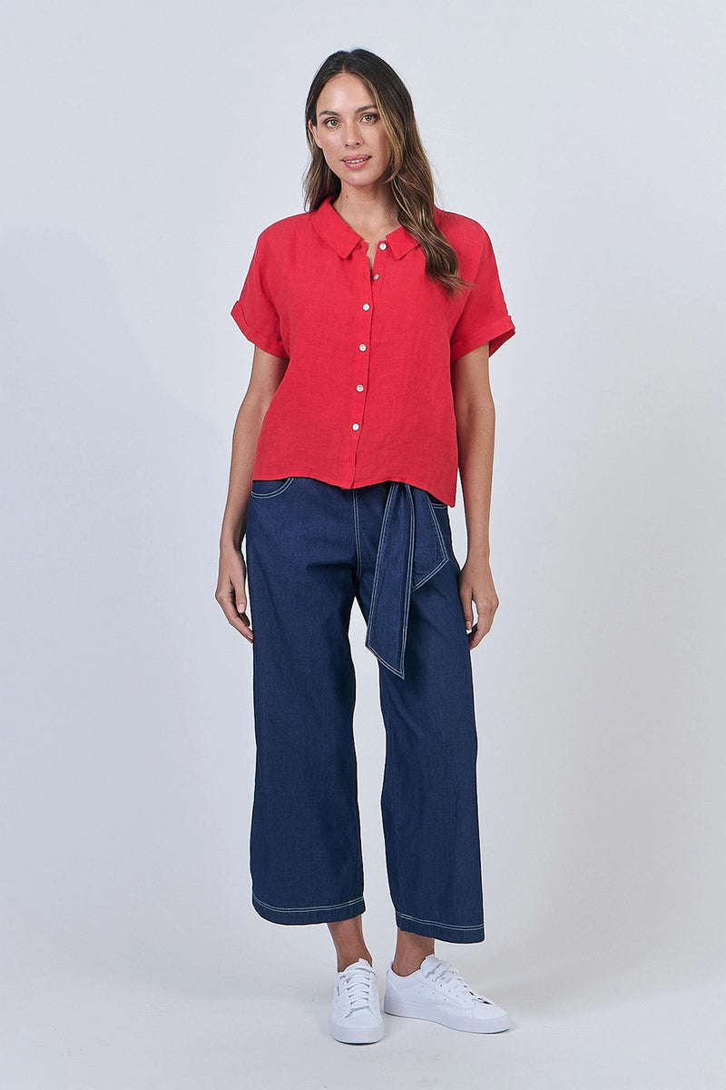 Naturals by O & J Linen Shirt in Buoy GA314