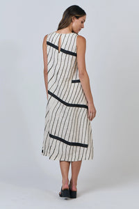 Naturals by O & J Linen Dress in Isobars GA325