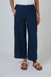 Naturals by O & J Linen Pant in Eclipse GA398