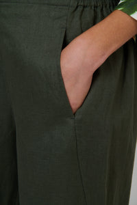Naturals by O&J Linen Pant in Topiary GA398