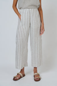 Naturals by O & J Linen Pants in Travertine GA398