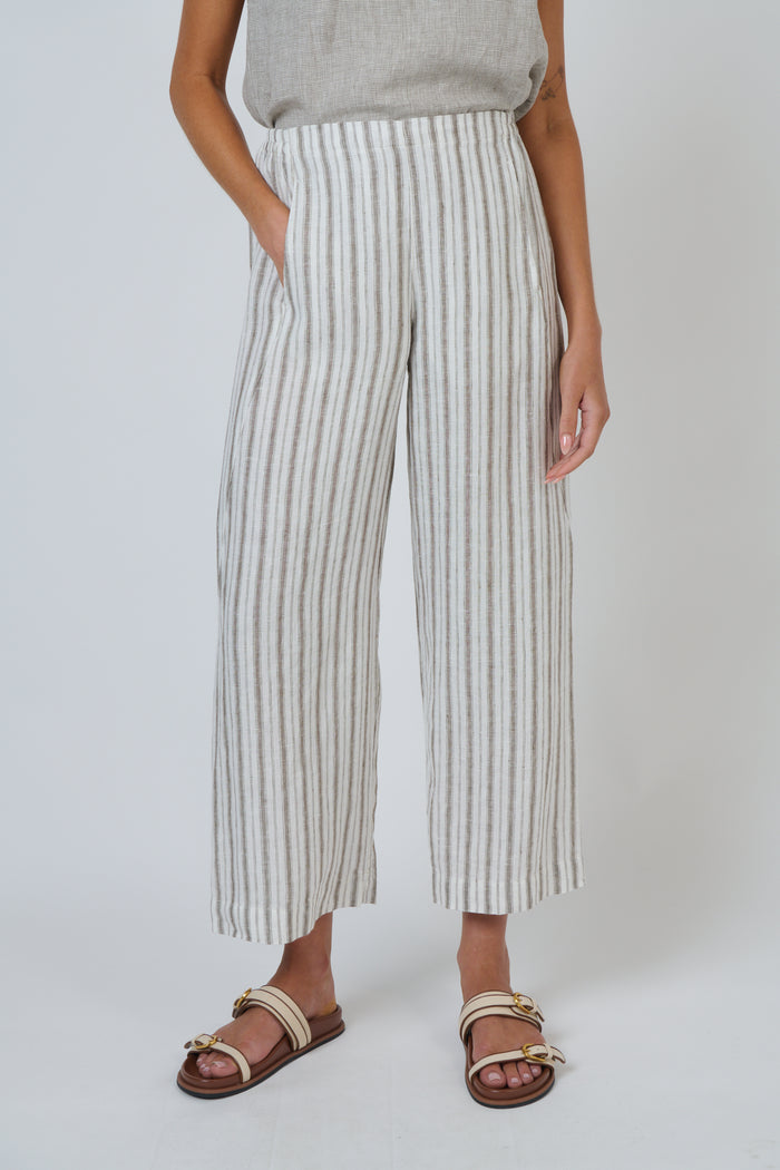 Naturals by O & J Linen Pants in Travertine GA398