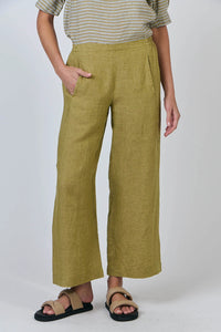 Naturals by O & J Linen Pants in Bamboo GA398