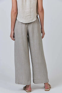 Naturals by O & J Linen Pants in Cement GA398
