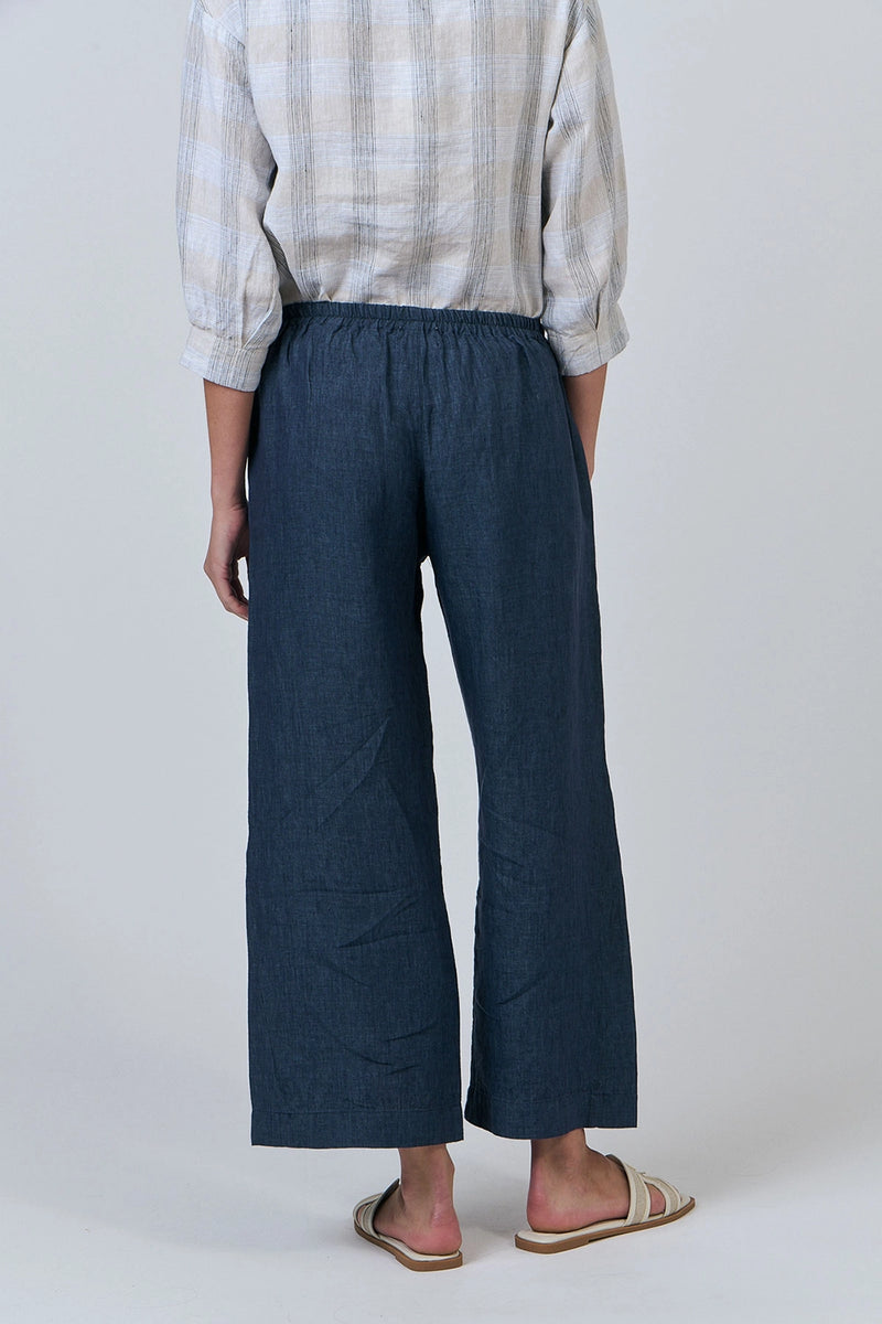 Naturals by O & J Linen Pants in Poseidon GA398