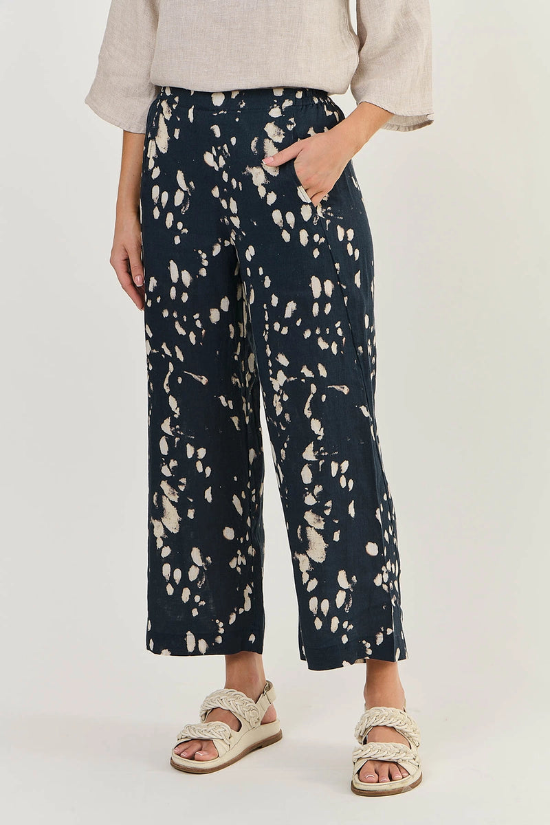 Naturals by O & J Linen Pants in Universe GA398